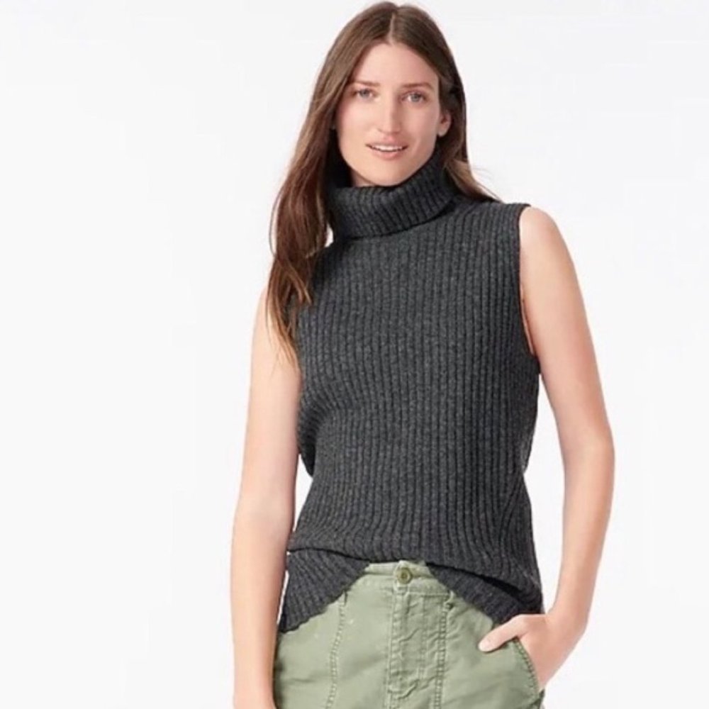 J.Crew Ribbed Turtleneck Sweater Vest